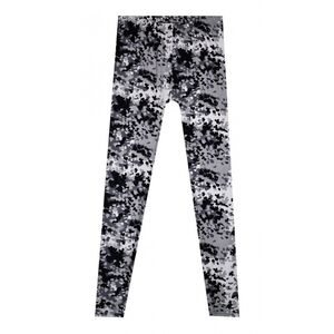 Leggings GRAY & Black Camo Print Full Length Size 2-10 NWT